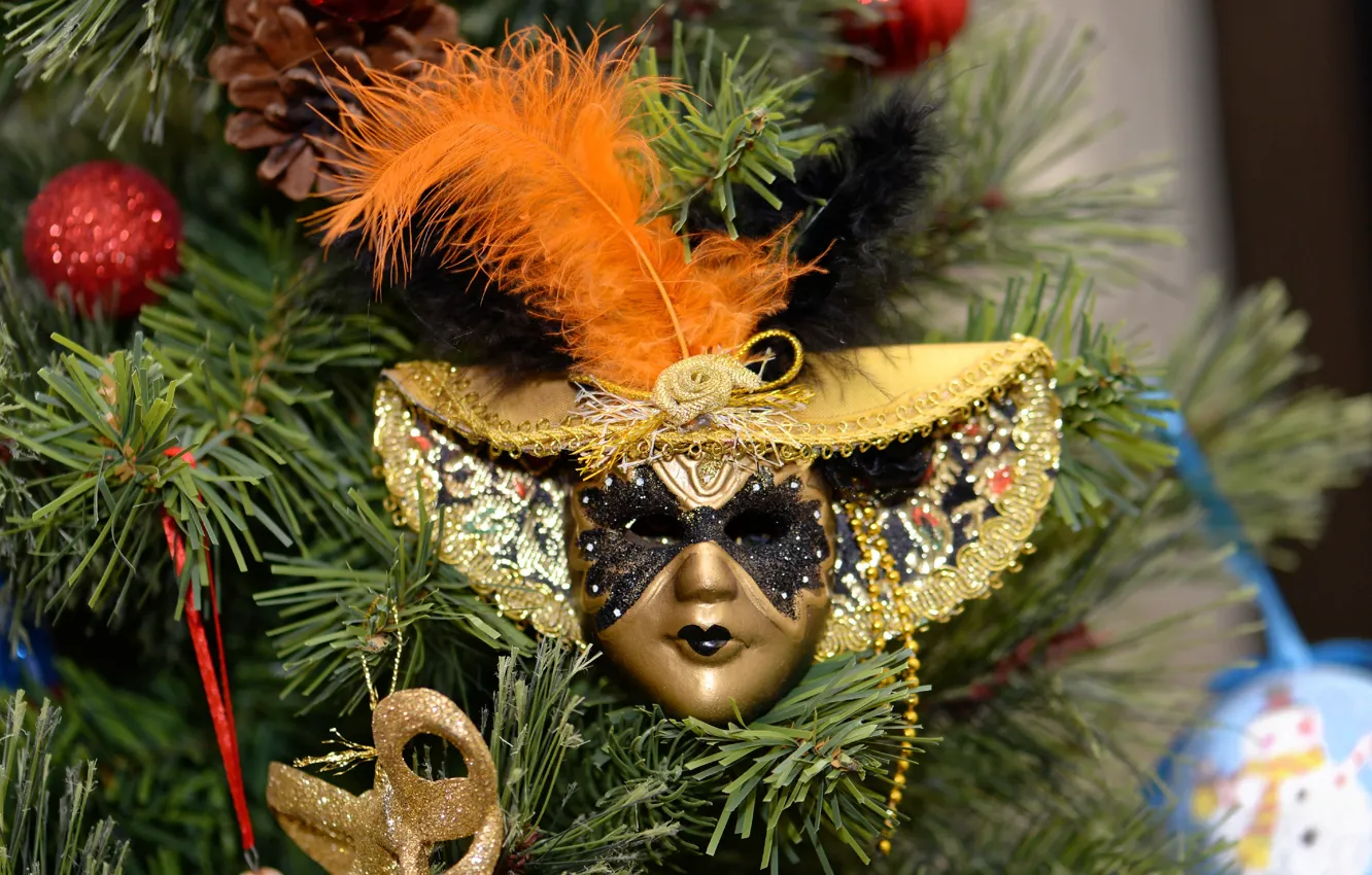 Photo wallpaper toy, tree, new year, 2015