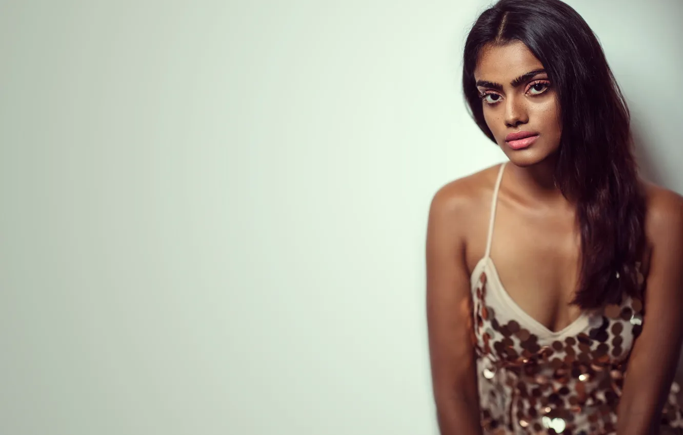 Photo wallpaper girl, eyes, smile, beautiful, model, lips, face, hair