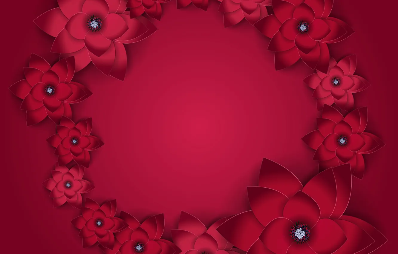 Photo wallpaper flowers, abstraction, cherry background