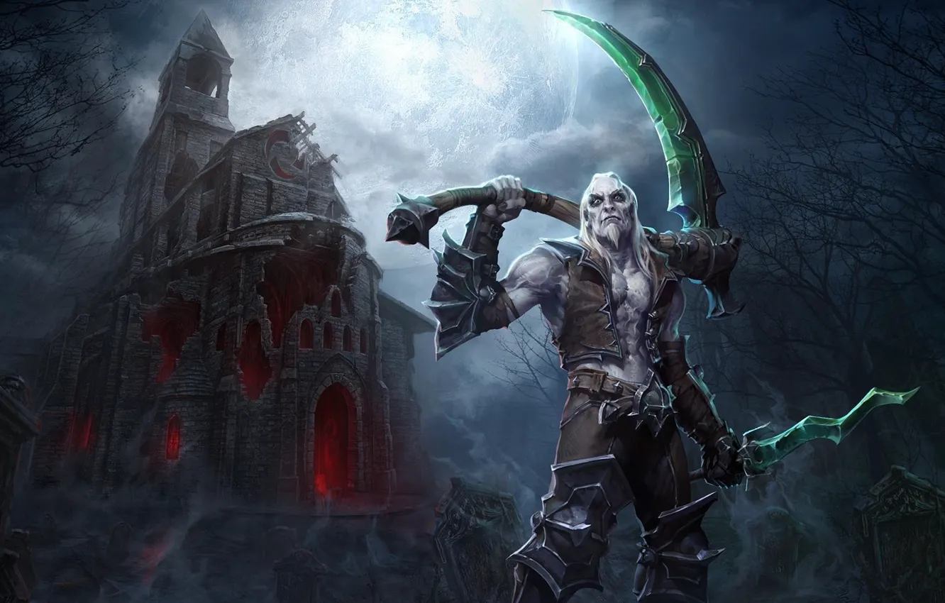 Photo wallpaper the game, art, necromancer, Xul in Heroes of the Storm, XUL
