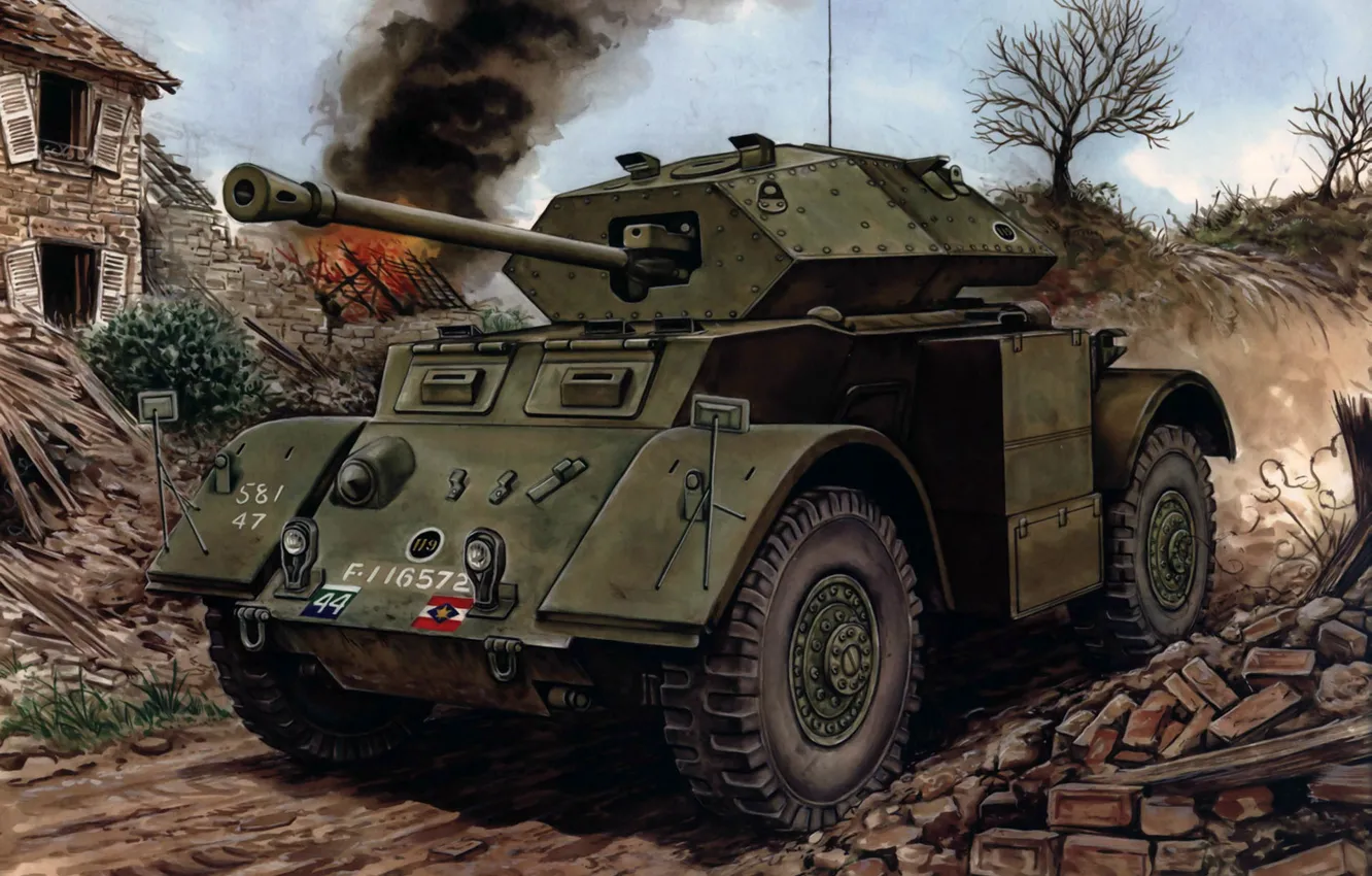 Photo wallpaper art, Chevrolet, USA, 4x4, armored car, average, WW2., UK