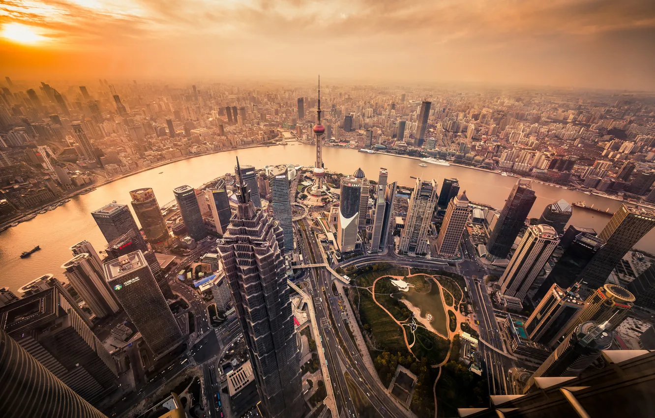 Photo wallpaper the evening, China, China, Shanghai