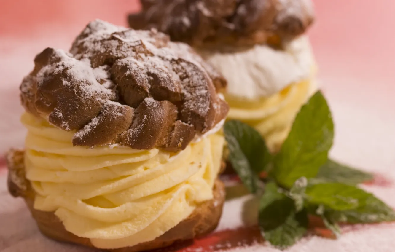 Photo wallpaper ice cream, mint, sweet