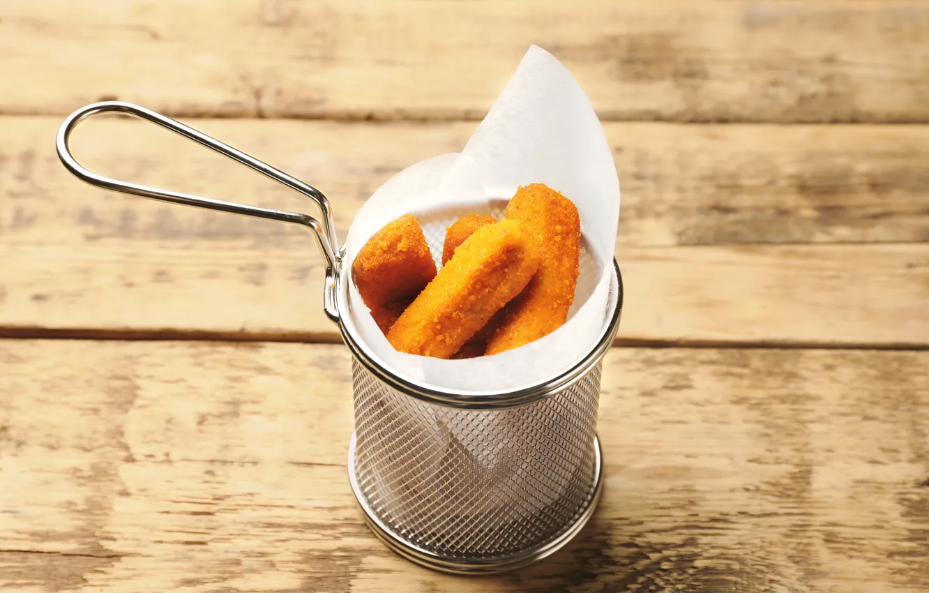 Photo wallpaper wood, cheese, sticks, snacks, cheese sticks, crispy