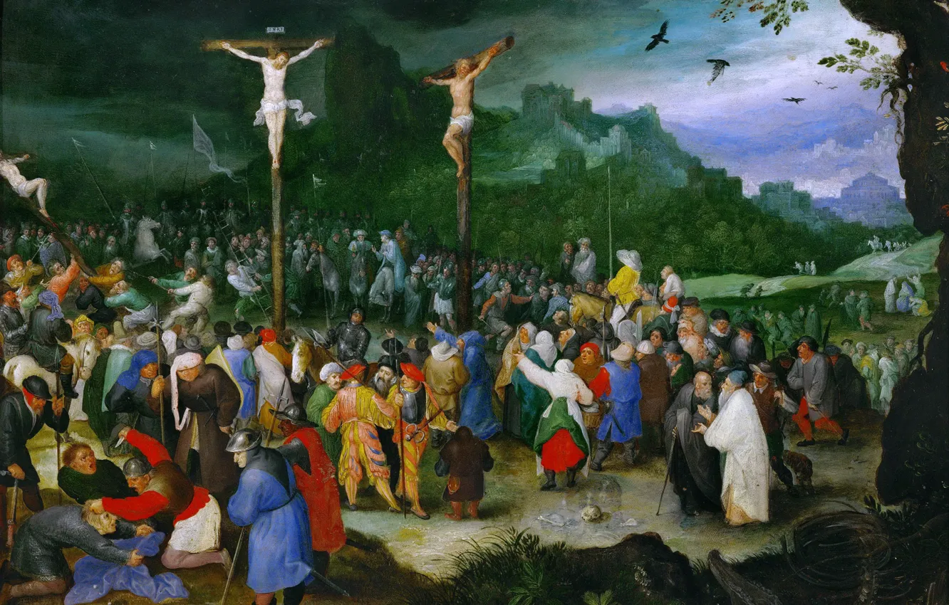 Photo wallpaper picture, mythology, Jan Brueghel the elder, The crucifixion