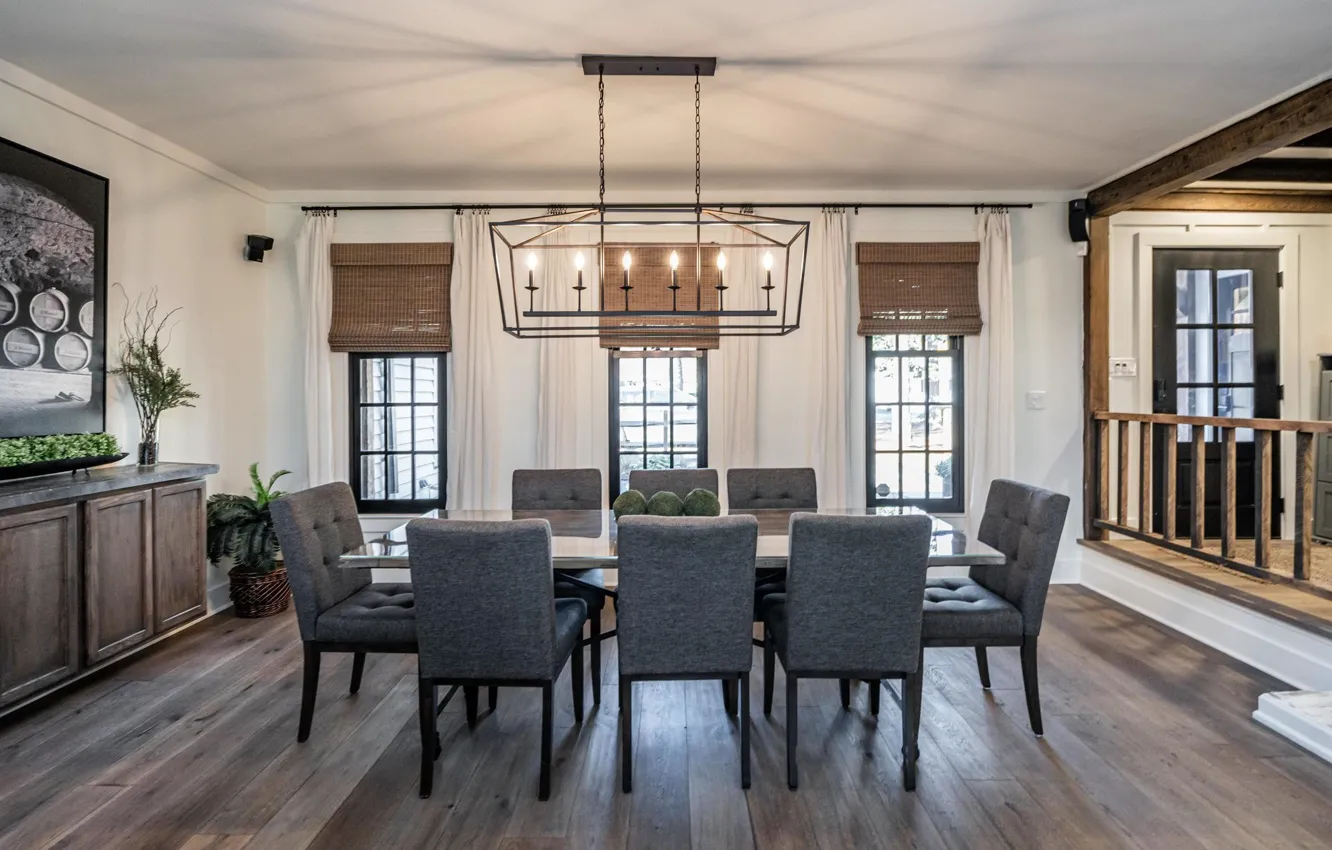 Photo wallpaper design, style, room, interior, dining room, the role, North Carolina, Raleigh