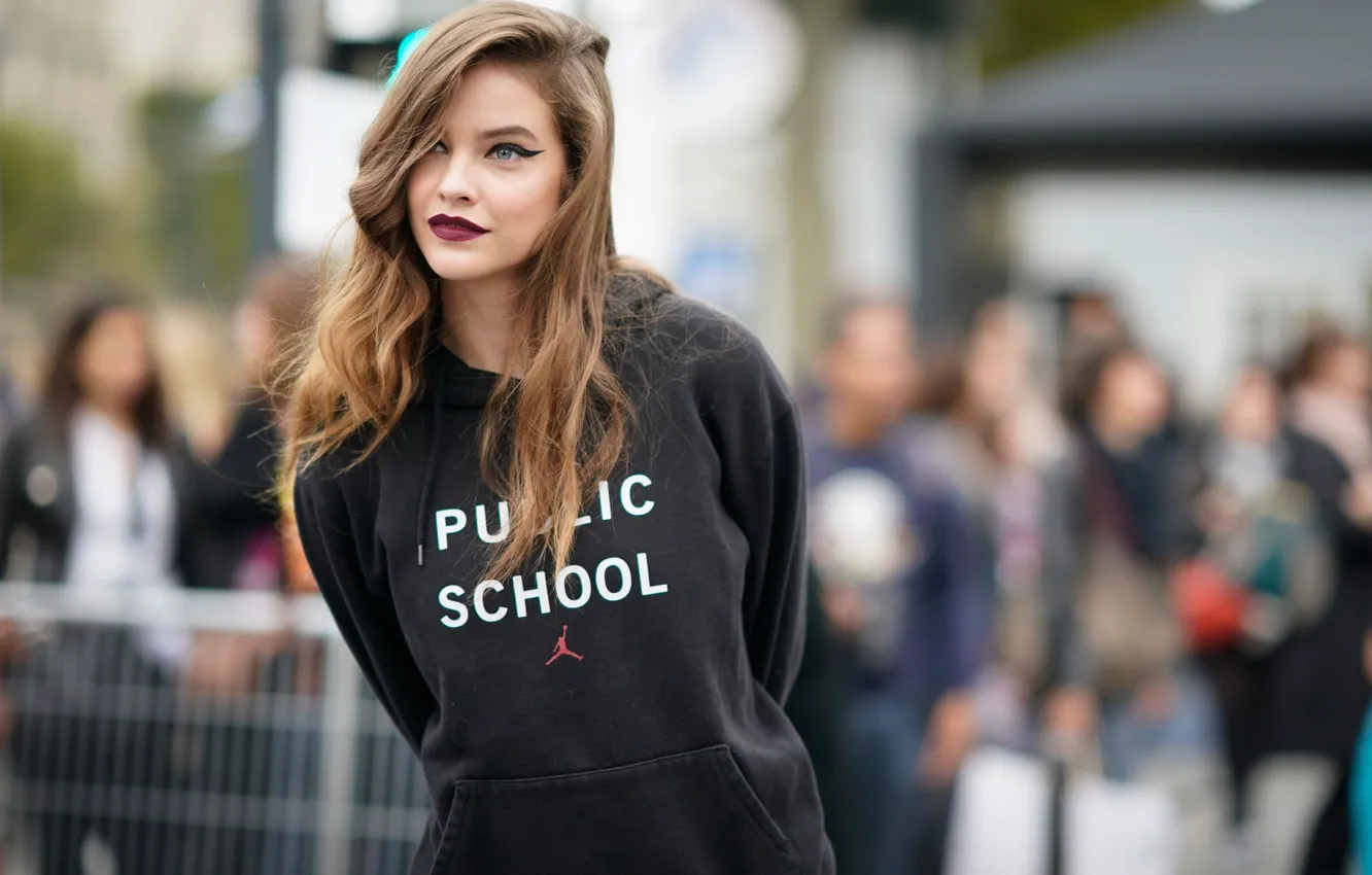 Photo wallpaper look, girl, model, makeup, hairstyle, photoshoot, hair, Barbara Palvin