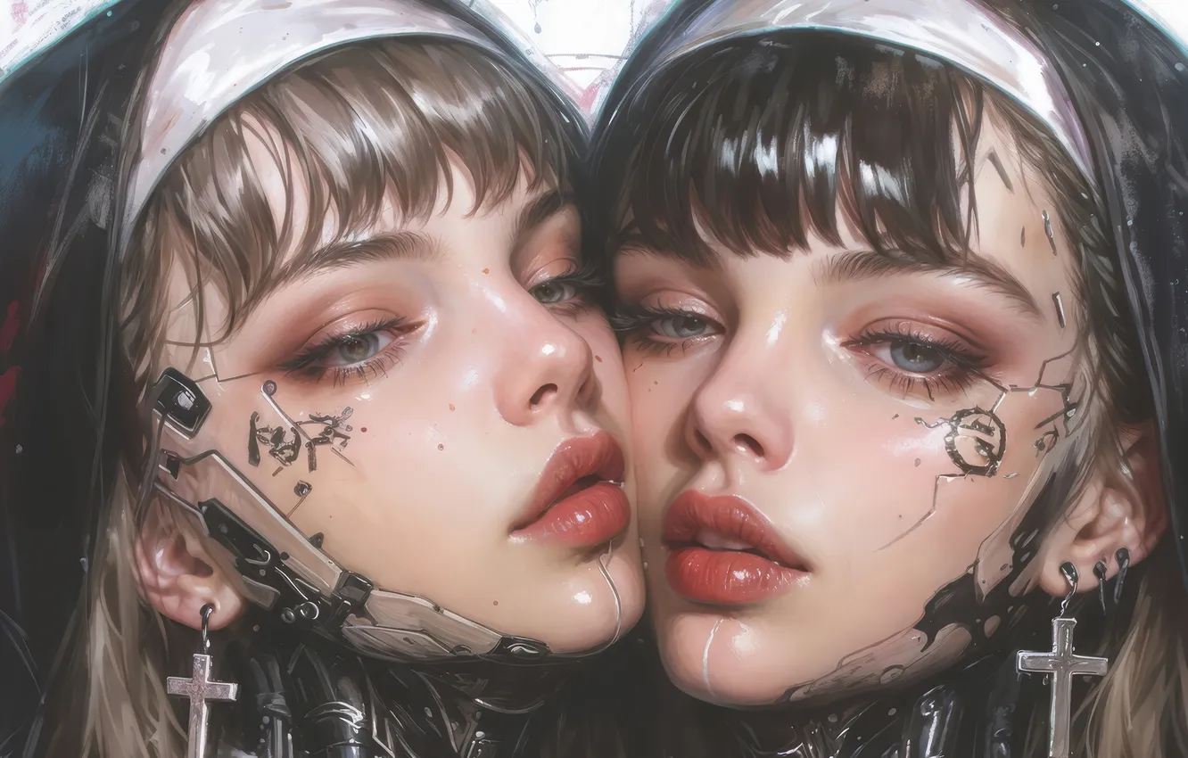 Photo wallpaper girl, anime, sci-fi, now, Cyberpunk