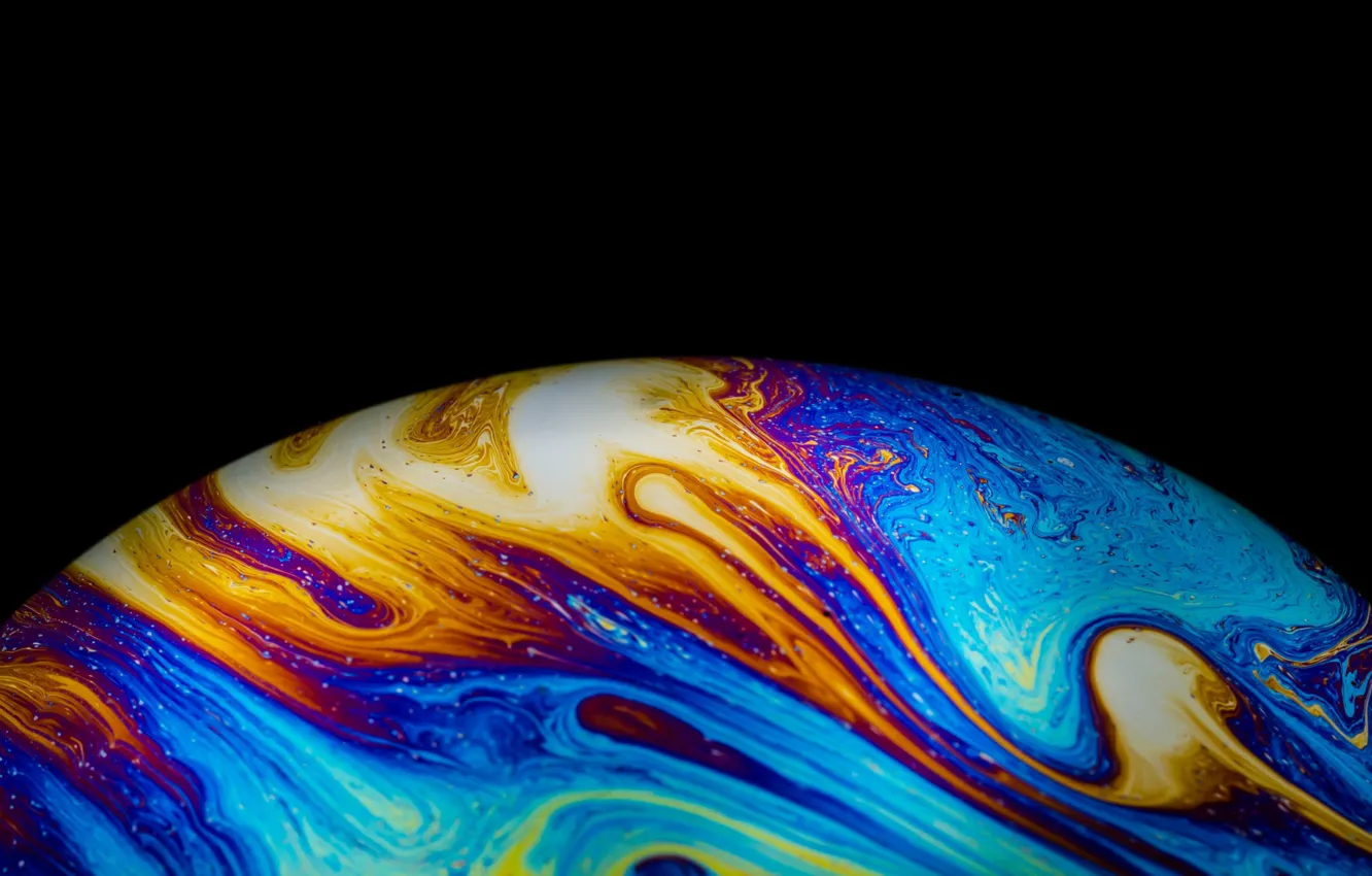 Photo wallpaper colors, bubble, black background