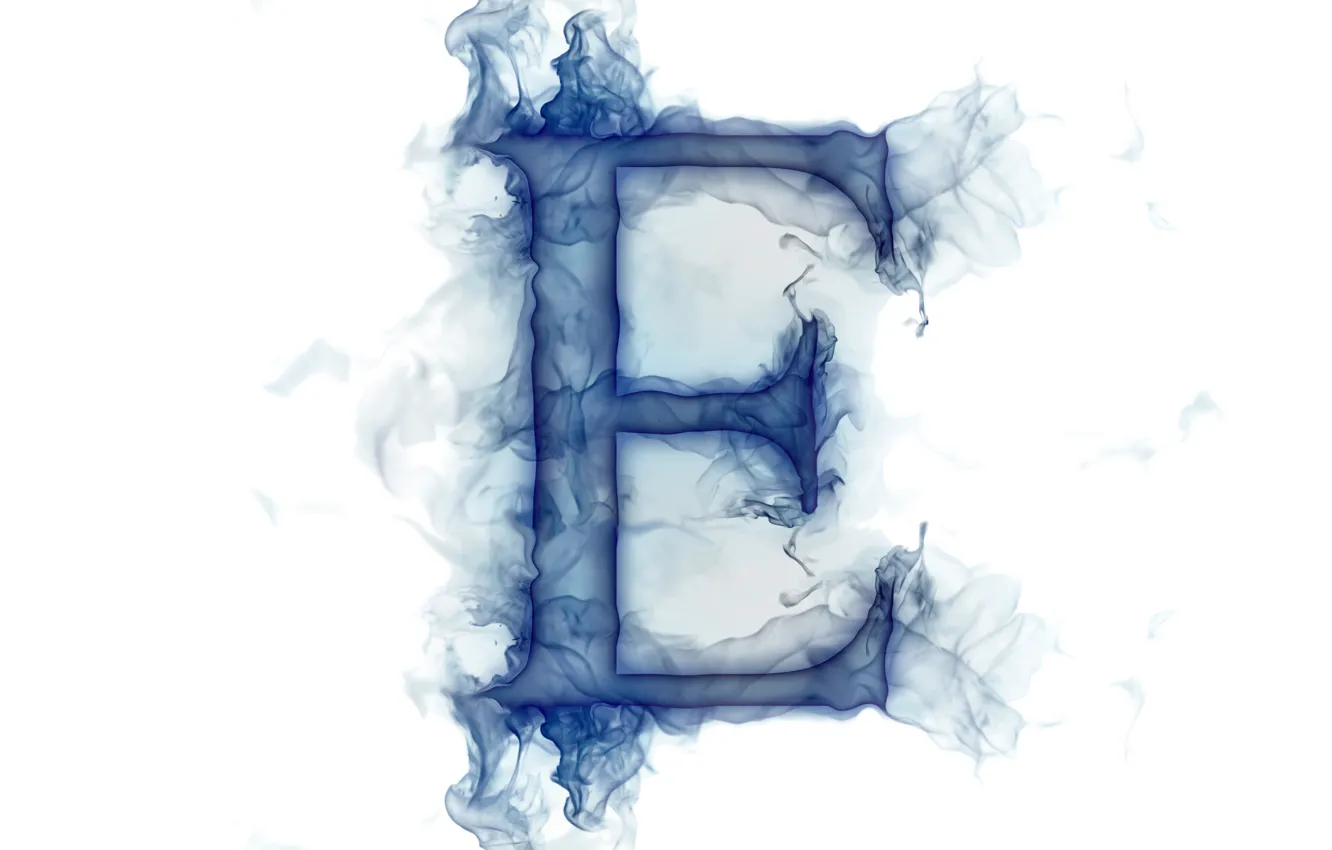 Photo wallpaper letters, smoke, gas, Litera