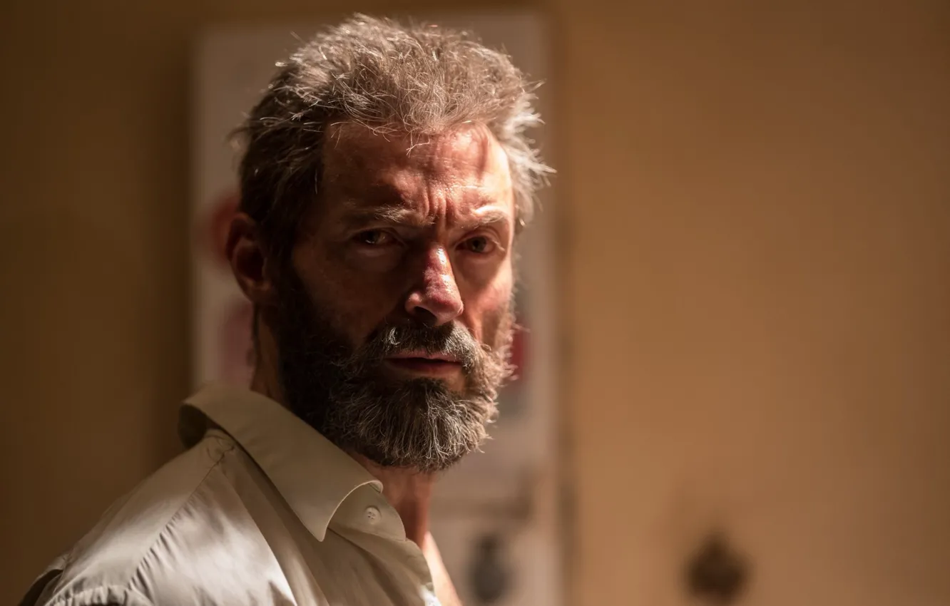 Photo wallpaper cinema, Wolverine, Hugh Jackman, X-Men, Logan, man, Marvel, face