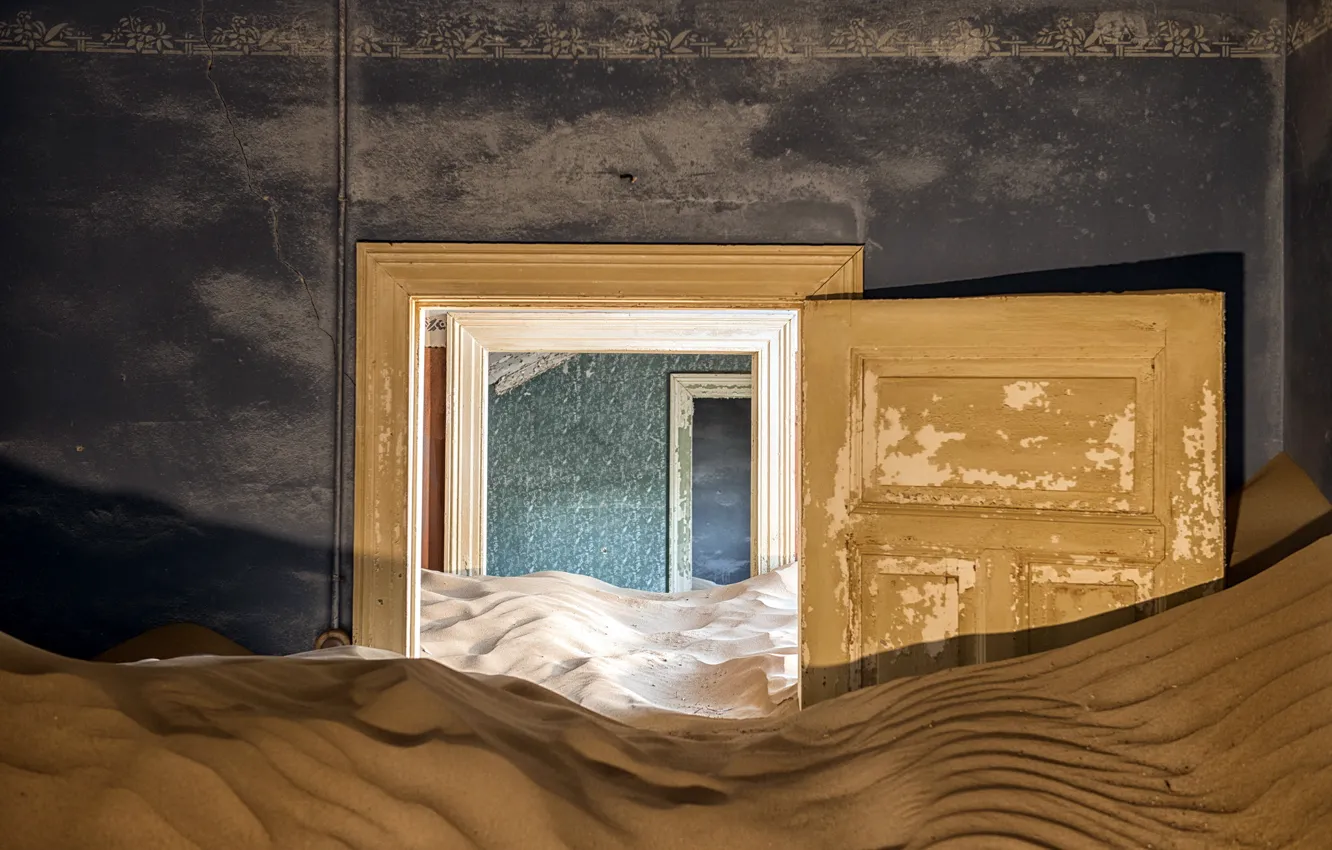 Photo wallpaper sand, background, the door