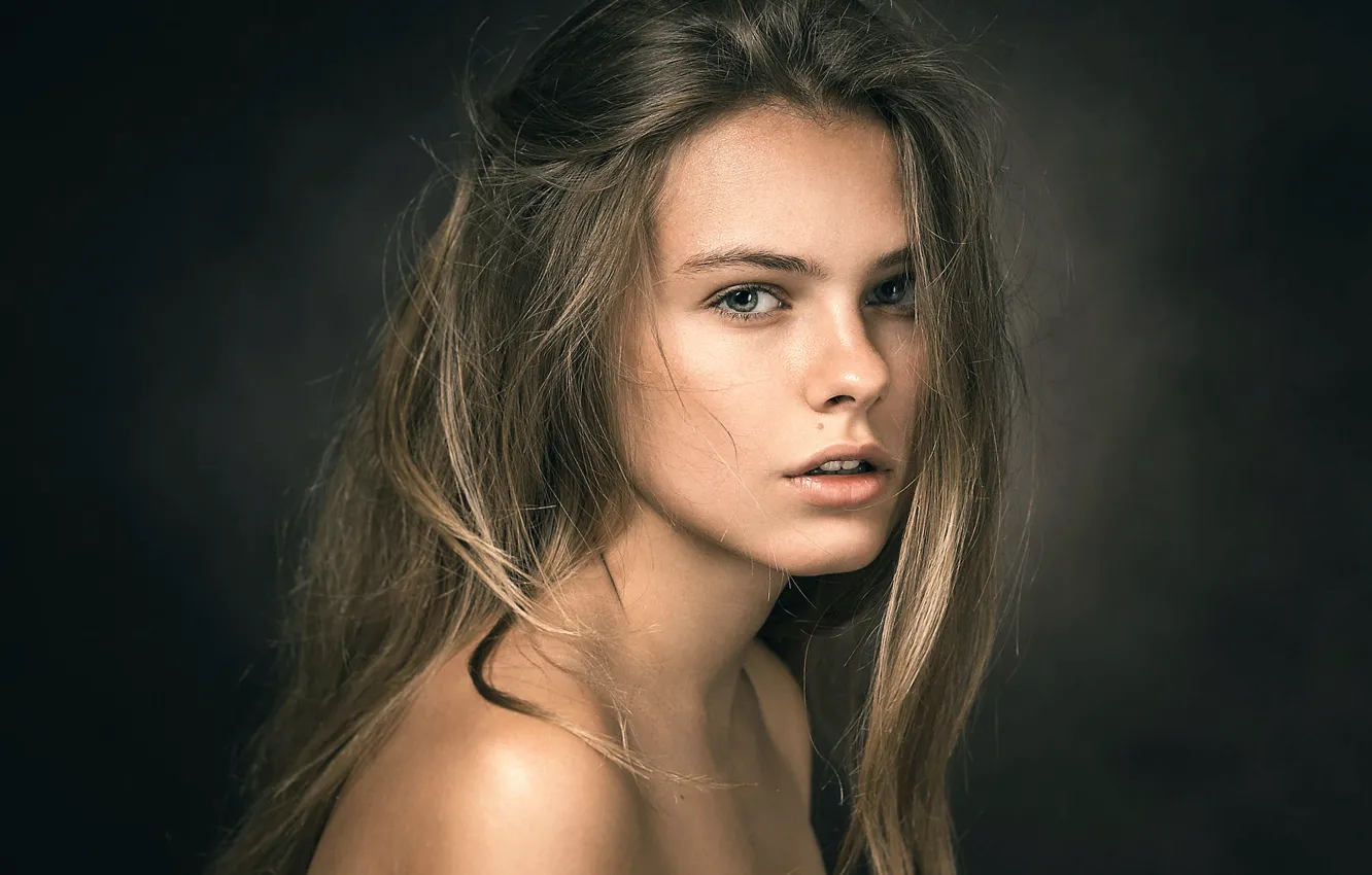 Photo wallpaper portrait, the beauty, Anastasia, Nastya, classical portrait of a young girl