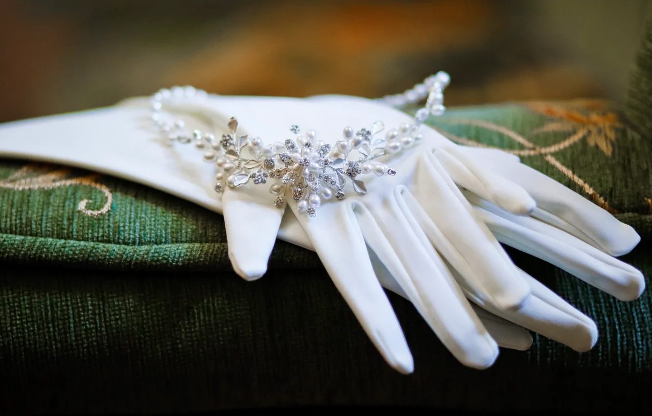 Photo wallpaper decoration, flowers, stylish, colors, gloves, style, decoration, gloves