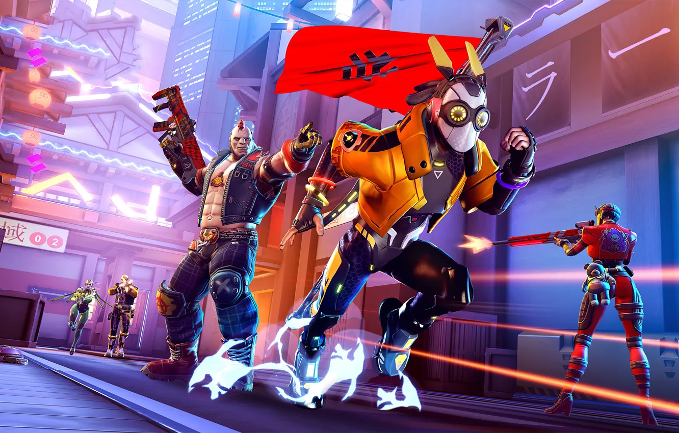 Photo wallpaper the city, weapons, speed, characters, Shadowgun War Games