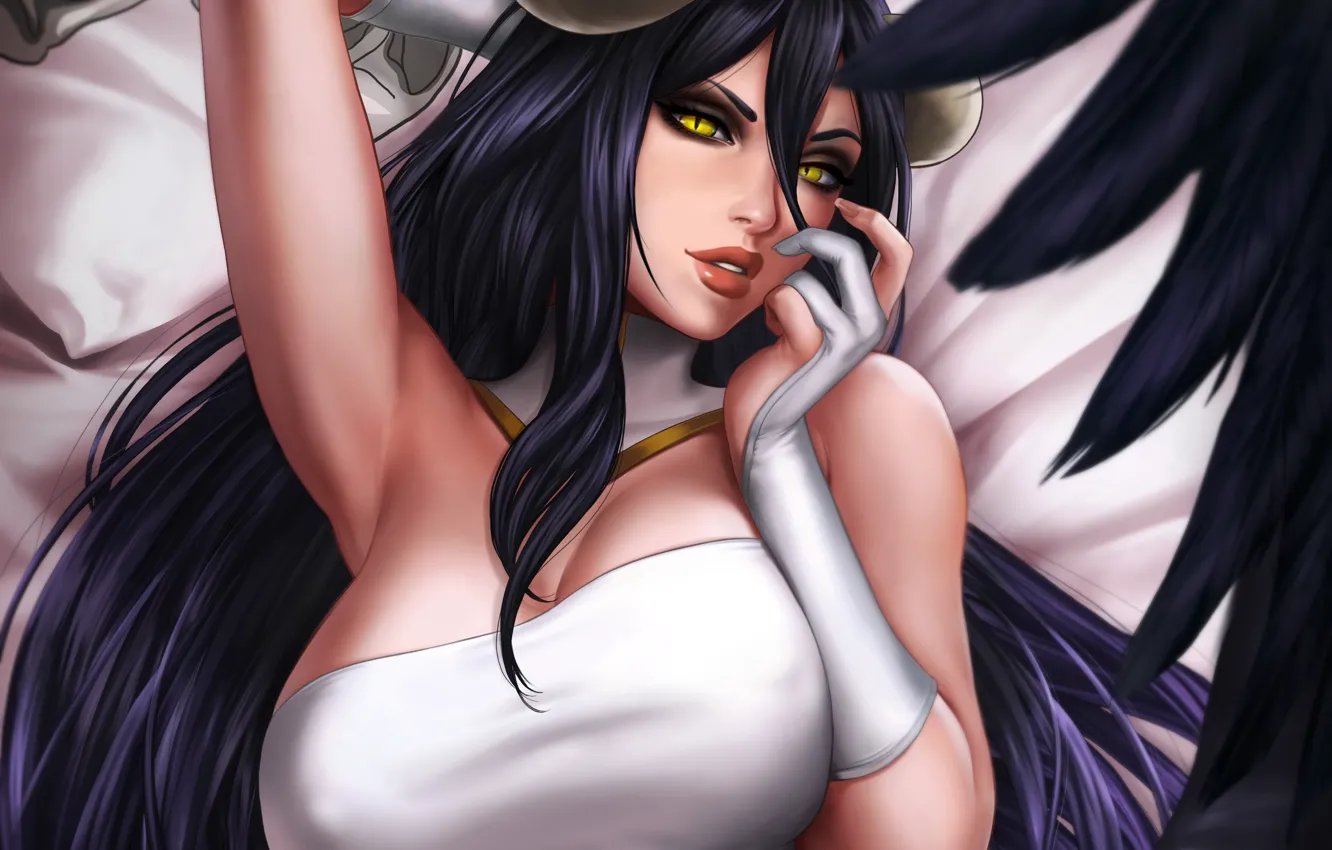 Photo wallpaper girl, art, Albedo, by Dandonfuga