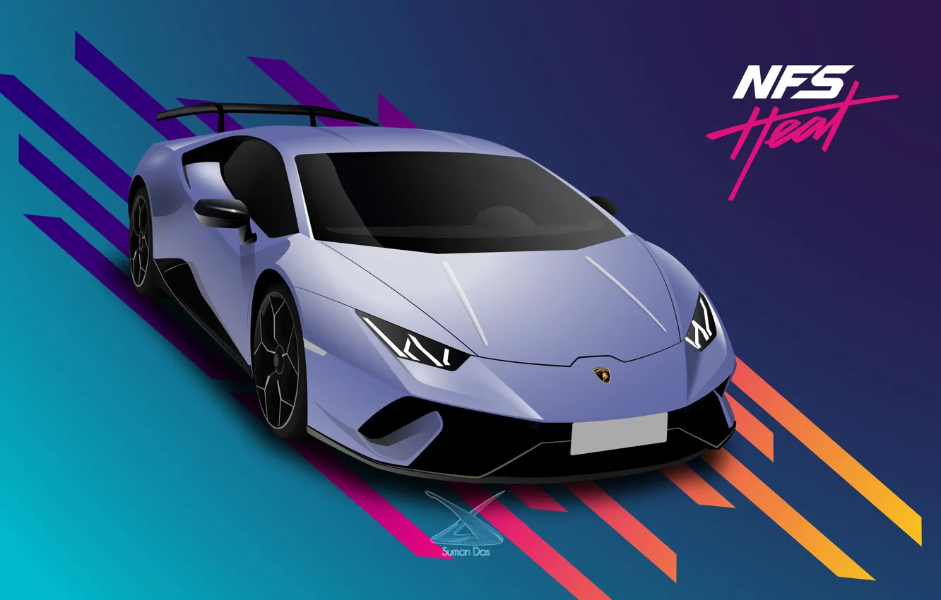 Photo wallpaper Lamborghini, NFS, Electronic Arts, Need For Speed, Performante, Huracan, game art, 2019
