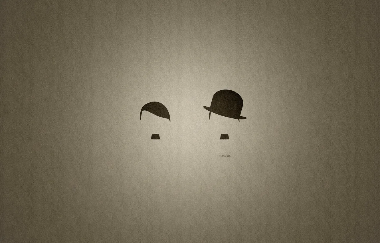 Photo wallpaper creative, hat, advertising, Hitler, Charlie Chaplin, Hut Weber, it's all about the hat