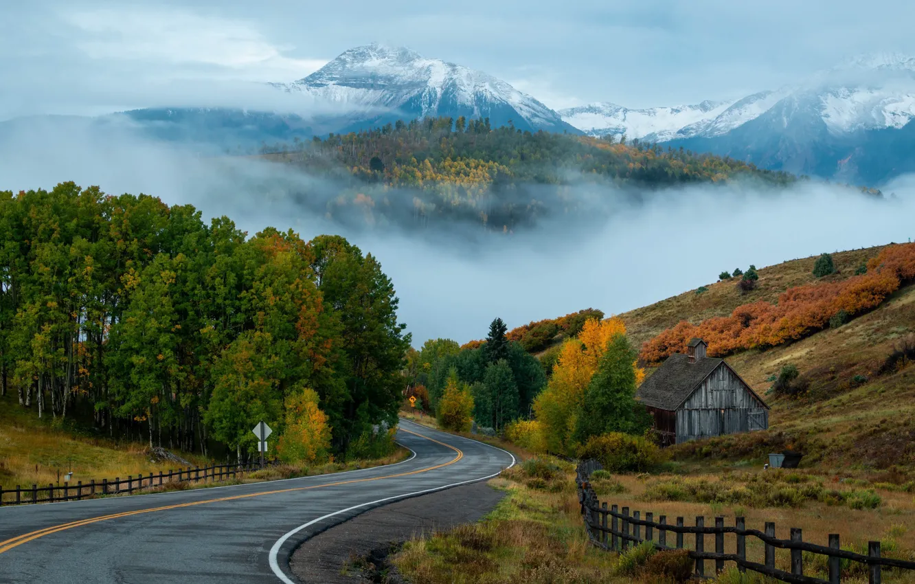 Photo wallpaper sunrise, Colorado, San Juan Mountains, Telluride