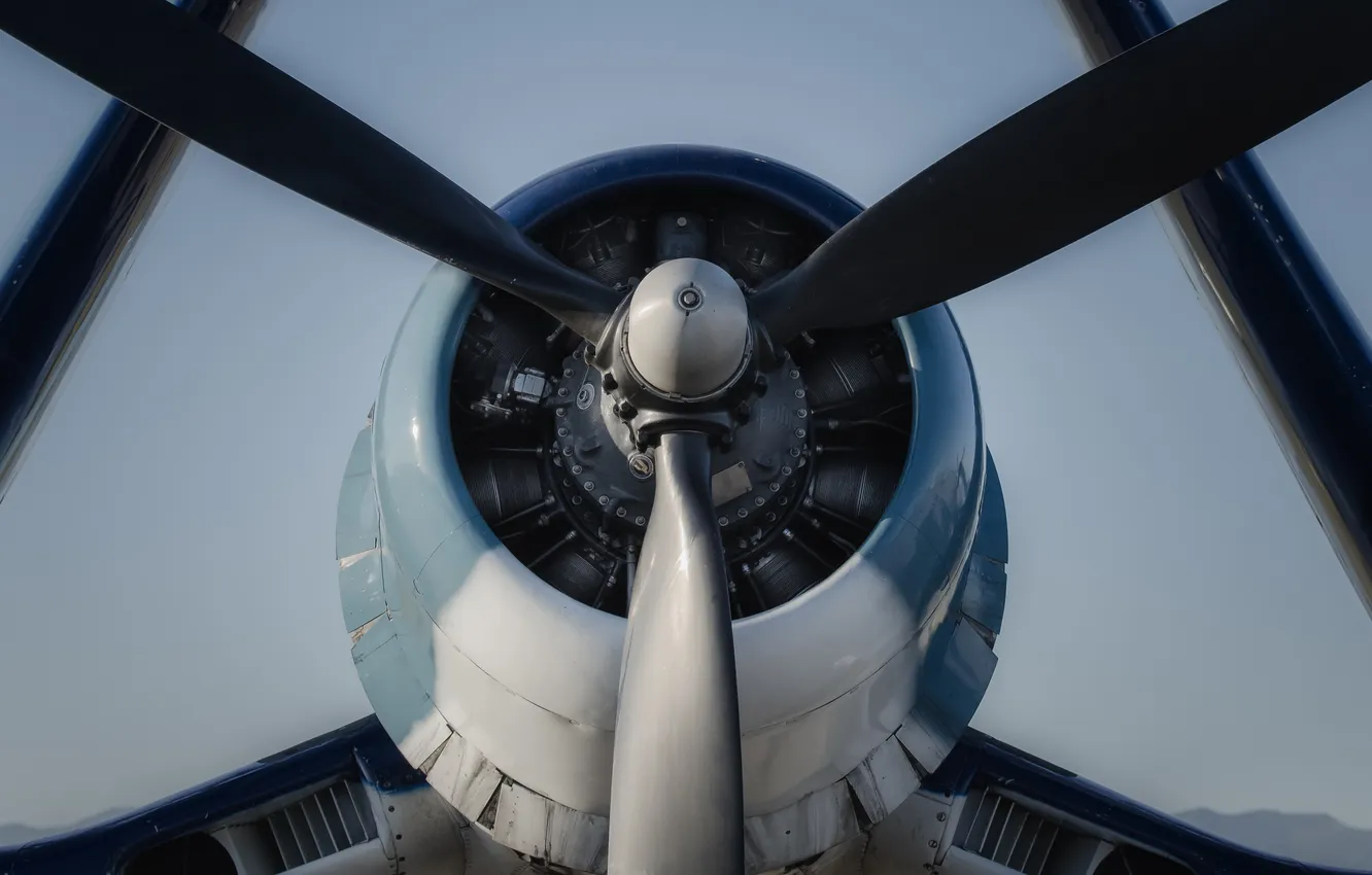 Photo wallpaper fighter, propeller, Corsair, "Le Corsaire"