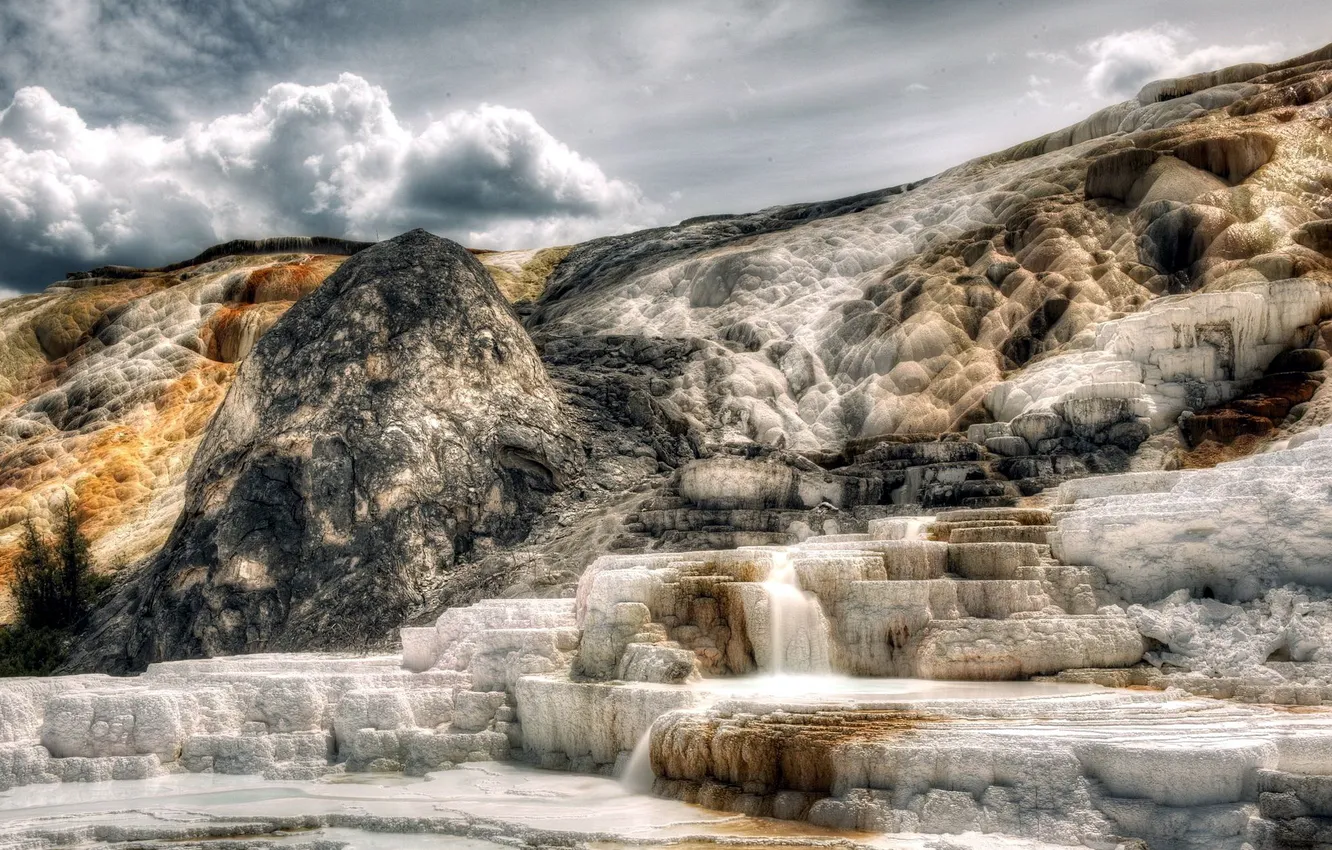 Photo wallpaper landscape, nature, Yellowstone National Park