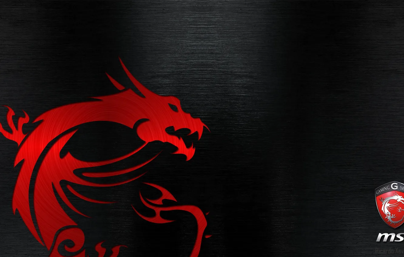 Photo wallpaper dragon, gaming, MSI