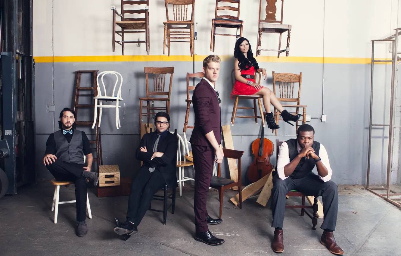 Photo wallpaper Kirstie Maldonado, Mitch Grassi, Kevin Olusola, Scott Hoying, Avi Kaplan, Pentatonix