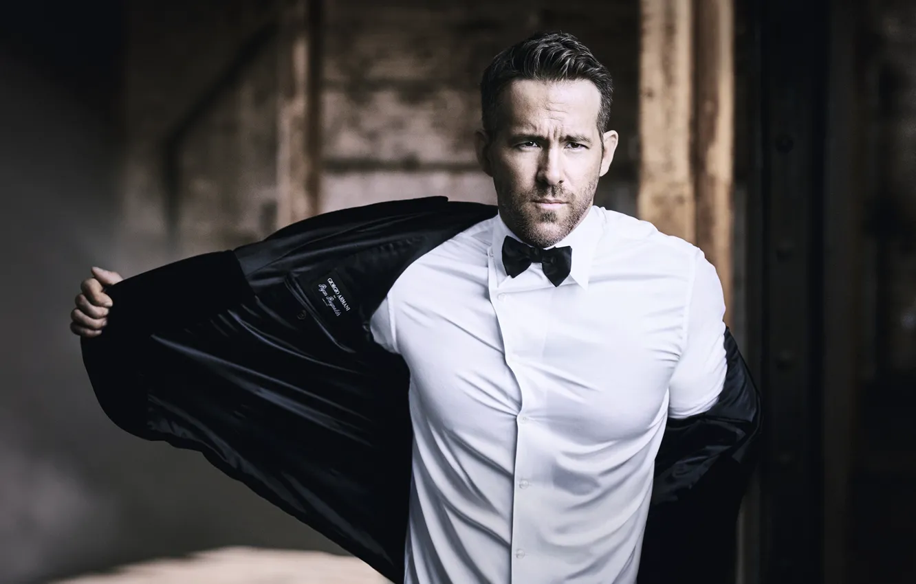 Photo wallpaper look, male, shirt, Ryan Reynolds, jacket