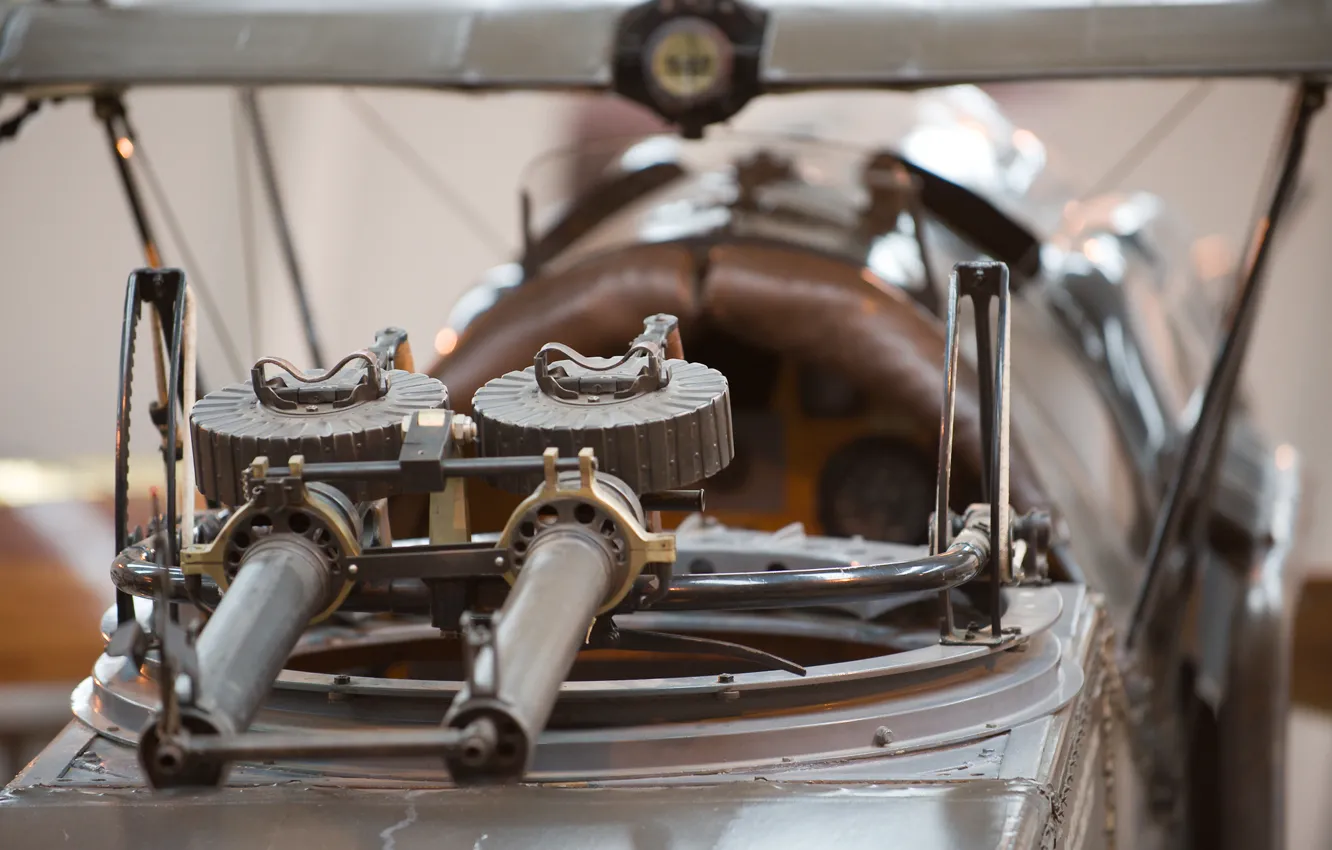 Photo wallpaper time, weapons, war, cabin, the plane, machine gun, first, world