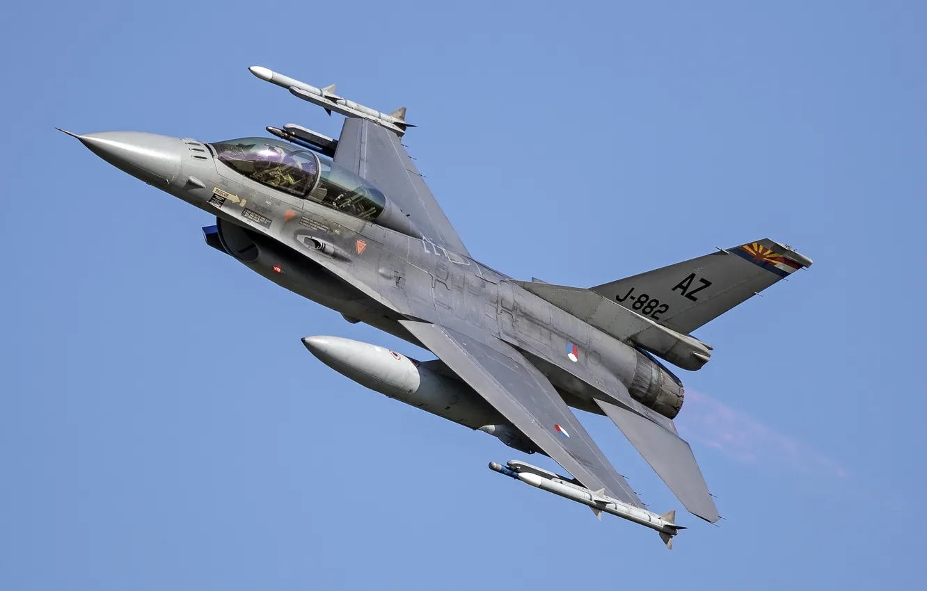 Photo wallpaper Fighting Falcon, General Dynamics, F-16BM
