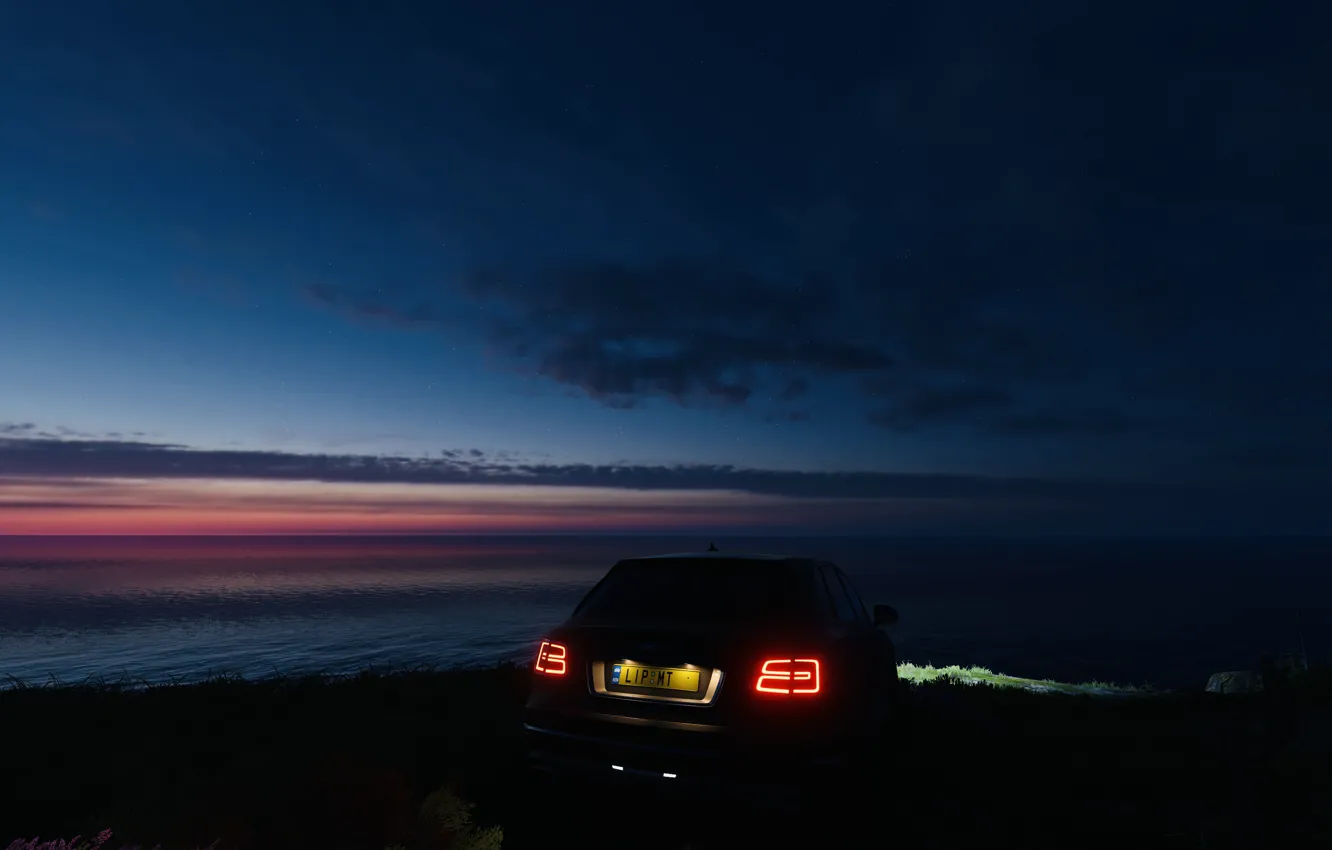 Photo wallpaper HDR, Bentley, game, horizon, UHD, Bentayga, Bentley Bentayga, XBox One X