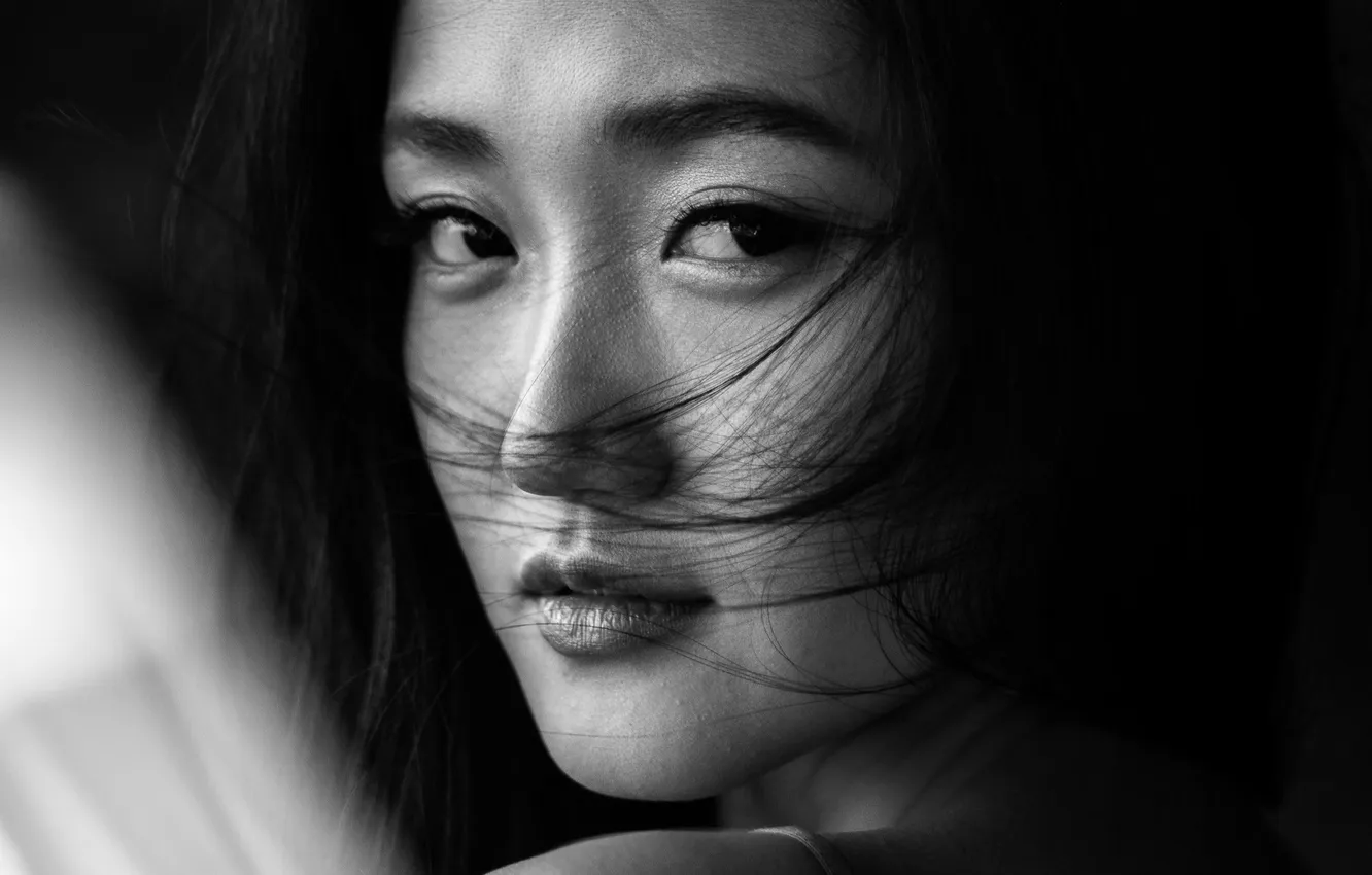 Photo wallpaper look, portrait, black and white, Hadi, Yana Subbotina