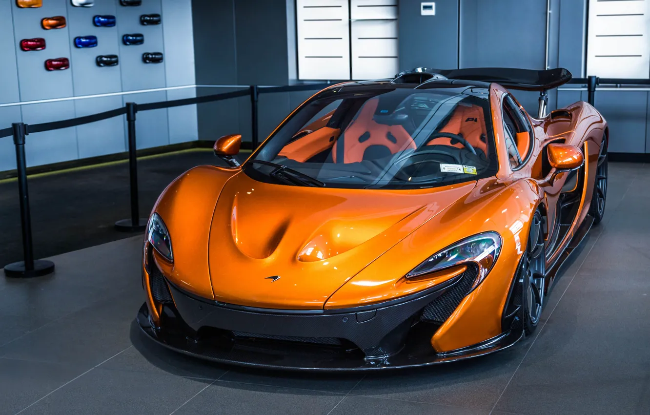 Photo wallpaper orange, McLaren, supercar, front, beautiful, sports, MSO