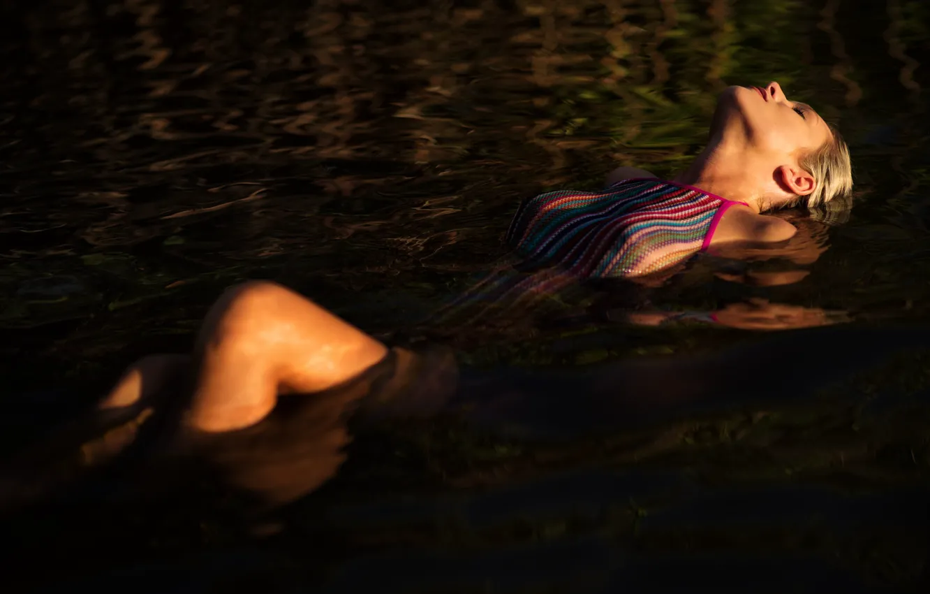 Photo wallpaper swimsuit, water, face, model, body