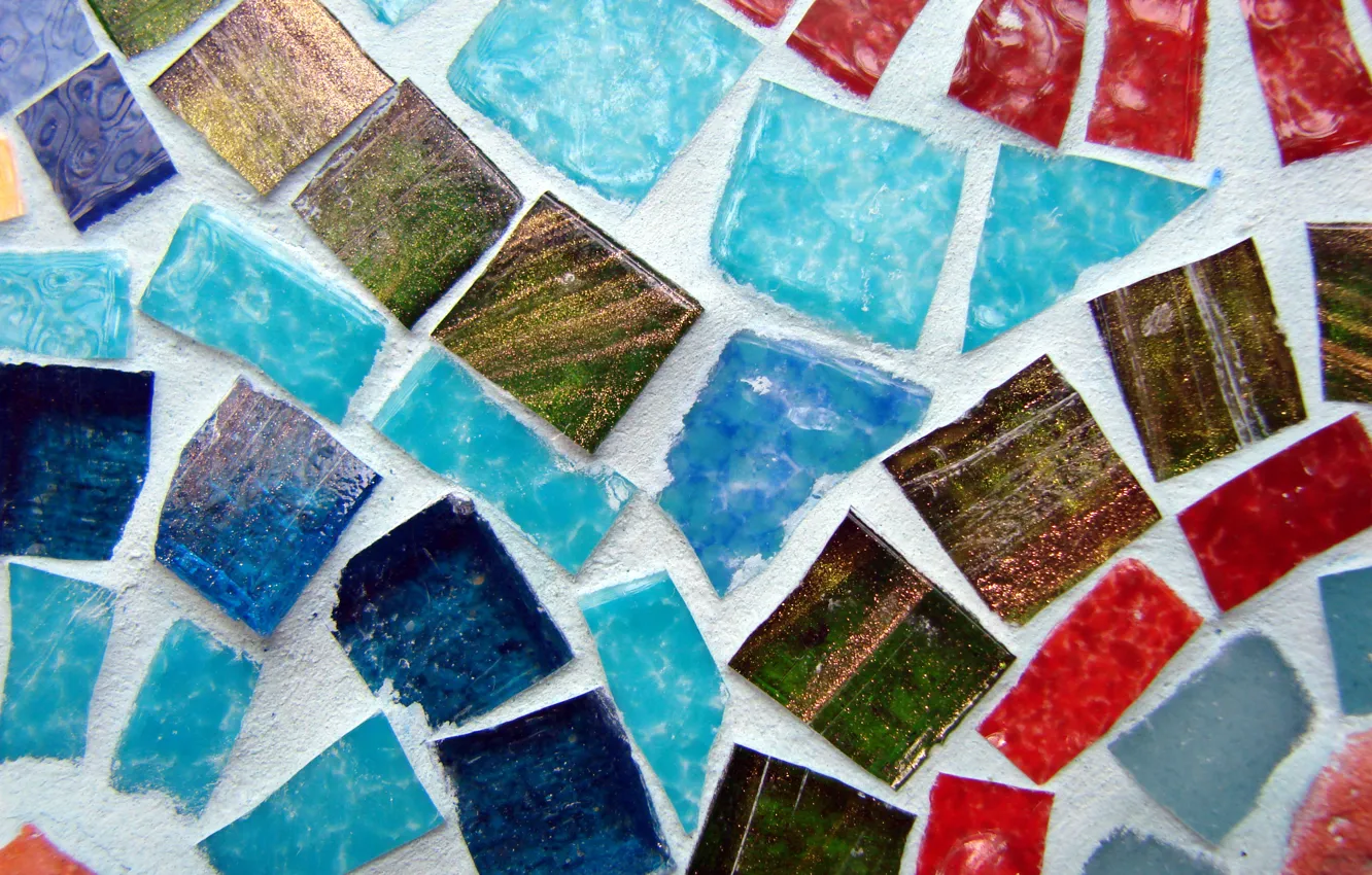 Photo wallpaper color, mosaic, pebbles