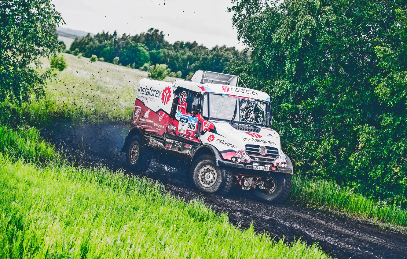 Photo wallpaper Nature, Sport, Speed, Race, Dirt, Trucks, Squirt, Russia