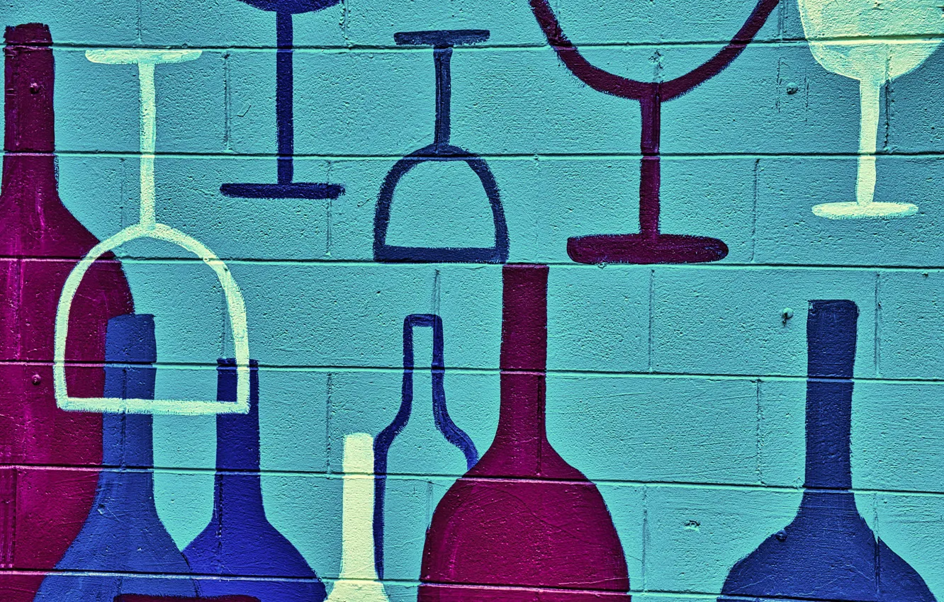 Photo wallpaper wall, Wine Art, Wine Rack