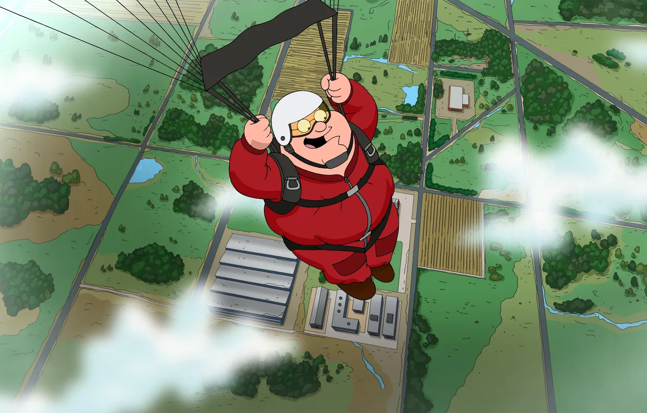 Photo wallpaper red, fly, Family Guy, fun, Peter