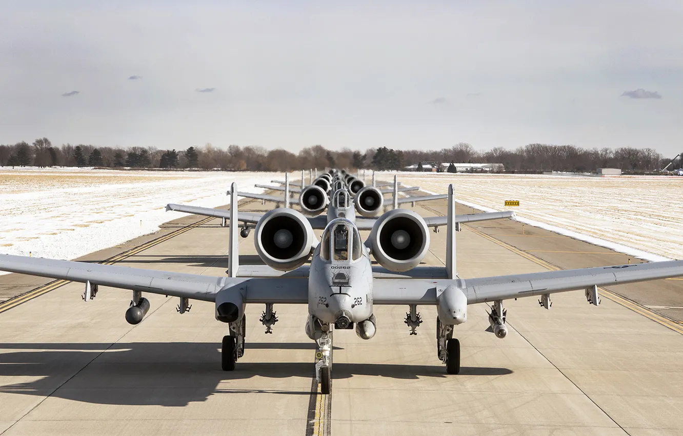 Photo wallpaper attack, UNITED STATES AIR FORCE, Fairchild Republic A-10 Thunderbolt II, Warthog, American single twin-engine, Warthog