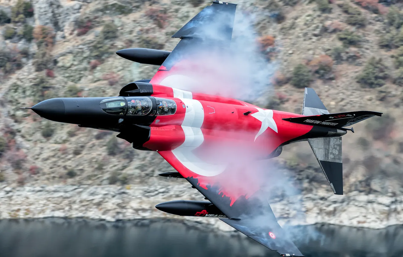 Photo wallpaper fighter, aircraft, F-4E Phantom, Fighter Aircraft