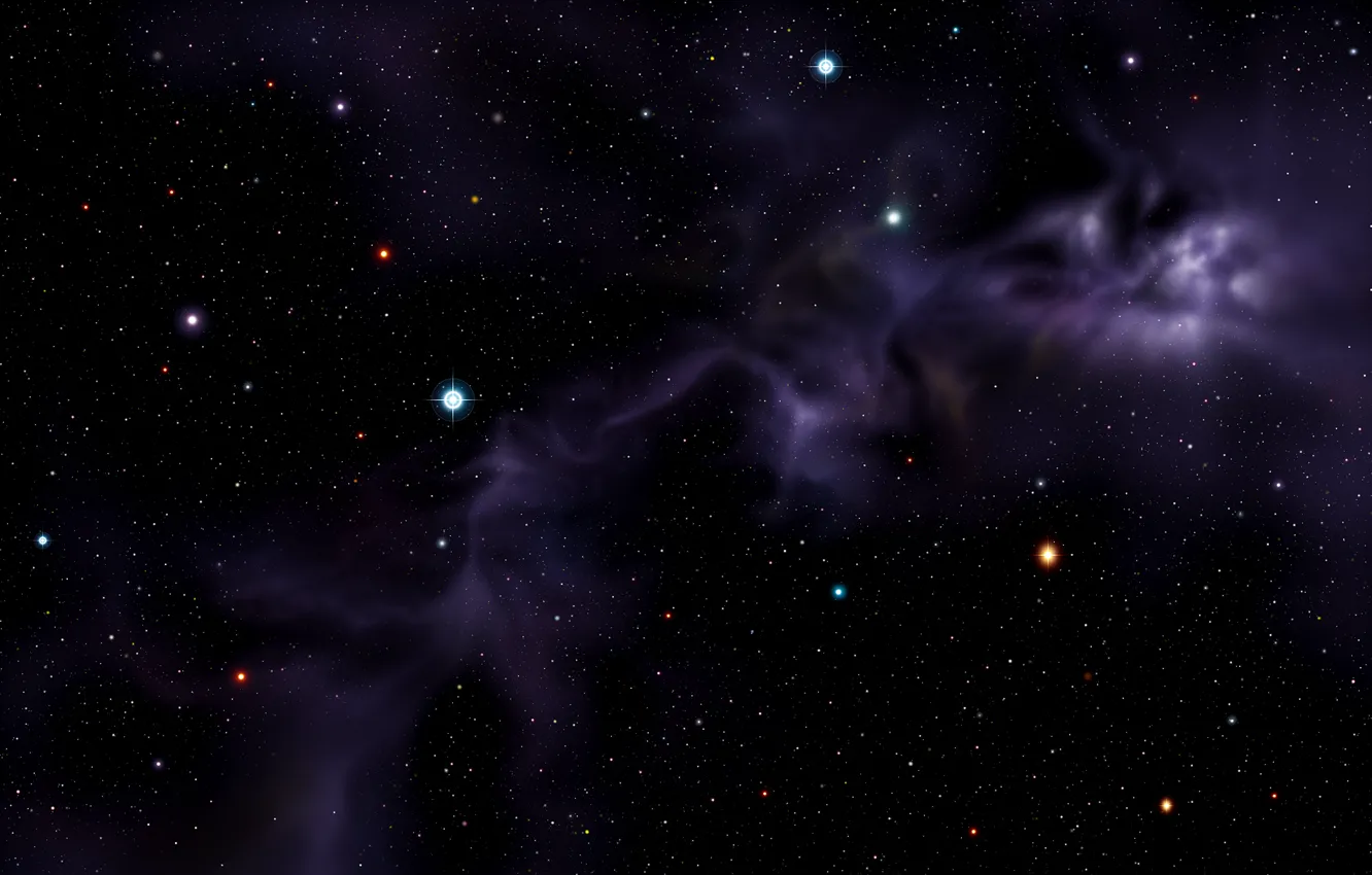 Photo wallpaper nebula, Hubble, purple