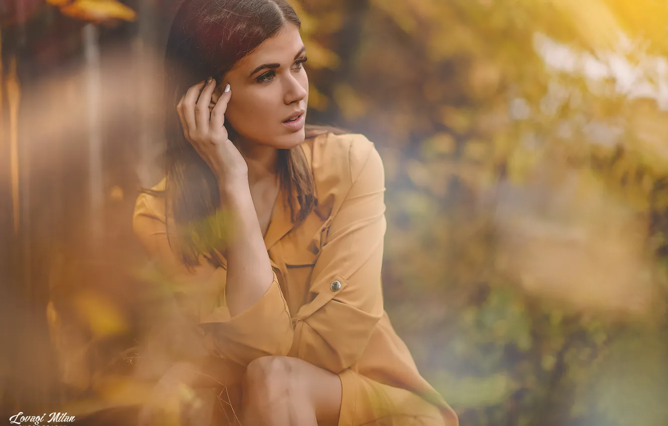 Photo wallpaper Lovagi Milаn, look, pose, girl, autumn