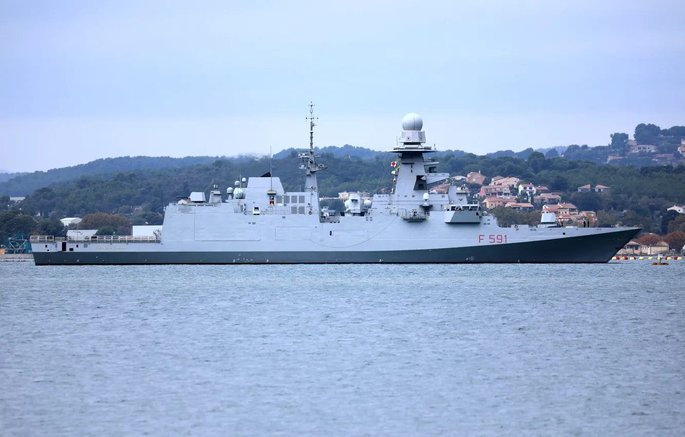 Photo wallpaper frigate, The Italian Navy, Virginio Fasan
