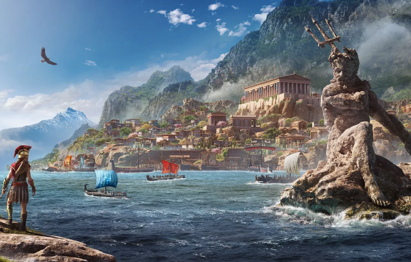 Photo wallpaper Ubisoft, Assassin's Creed, Odyssey, E3 2018, Assassin's Creed Odyssey