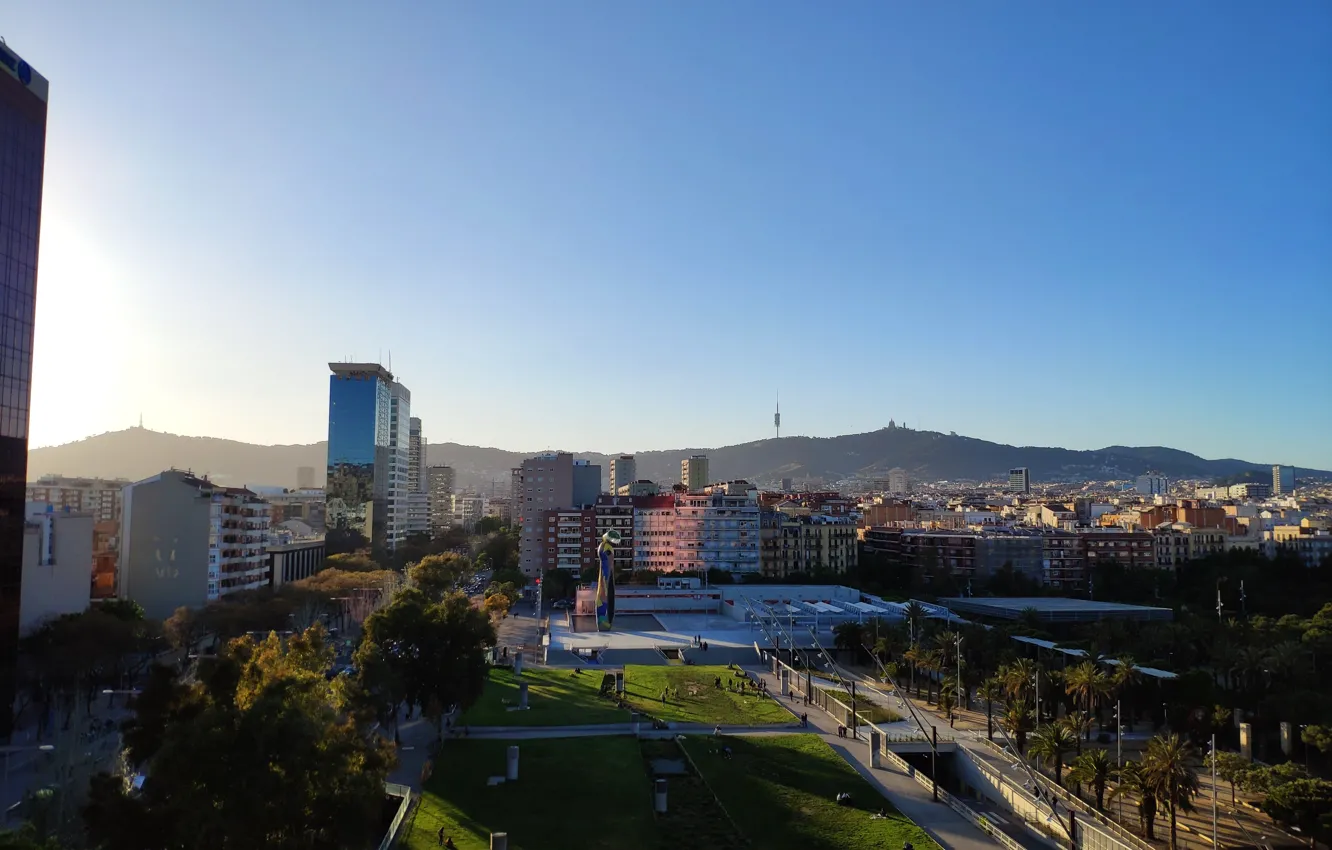 Photo wallpaper the city, building, day, Barcelona, barcelona