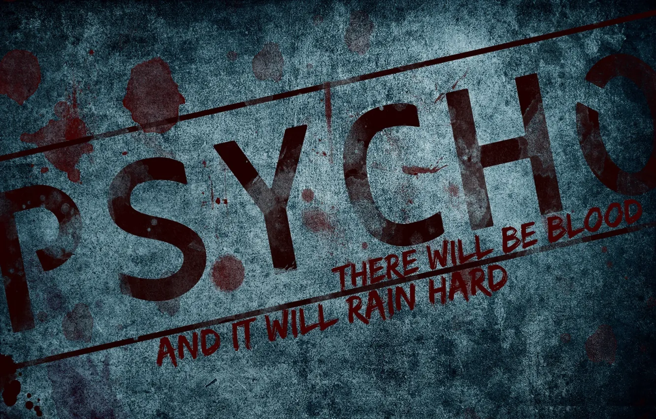Photo wallpaper red, the inscription, Blood, words, Grunge, crazy, PSYCHO