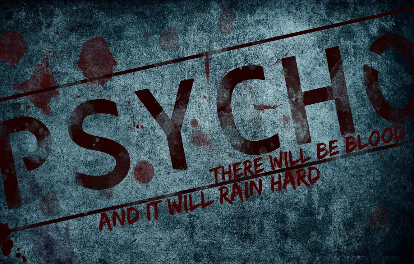 Photo wallpaper red, the inscription, blood, words, grunge, crazy, Psycho