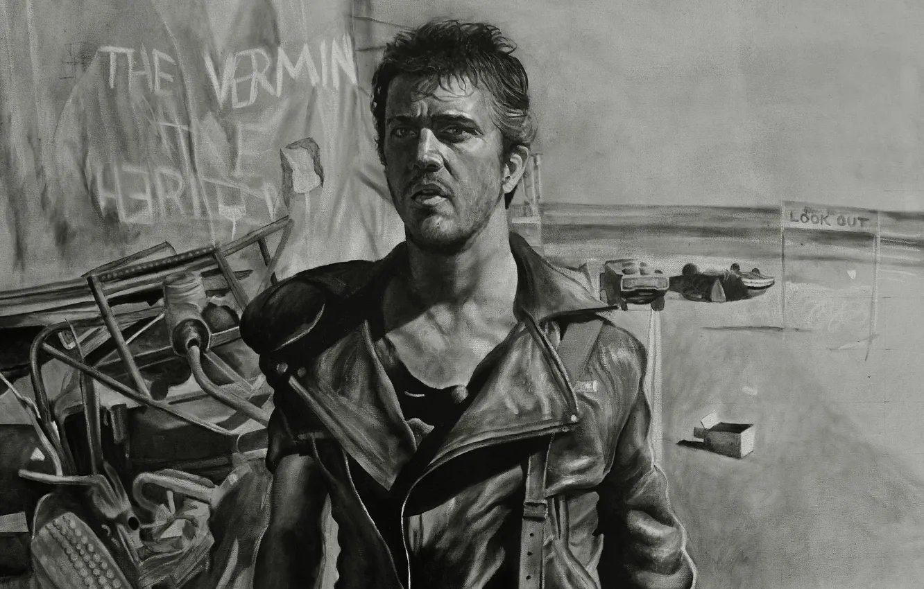 Photo wallpaper figure, Mel Gibson, Road warrior, Mel Gibson, Mad Max 2, Mad Max 2