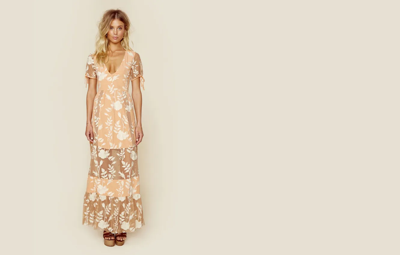 Photo wallpaper girl, sexy, dress, model, pretty, sweet, blonde, tanned