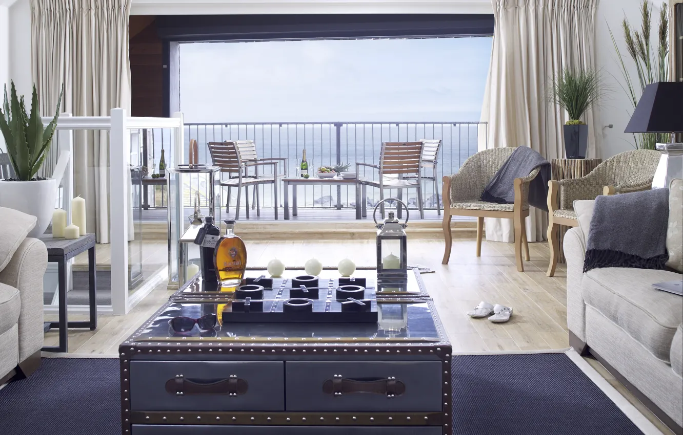 Photo wallpaper design, style, room, interior, balcony